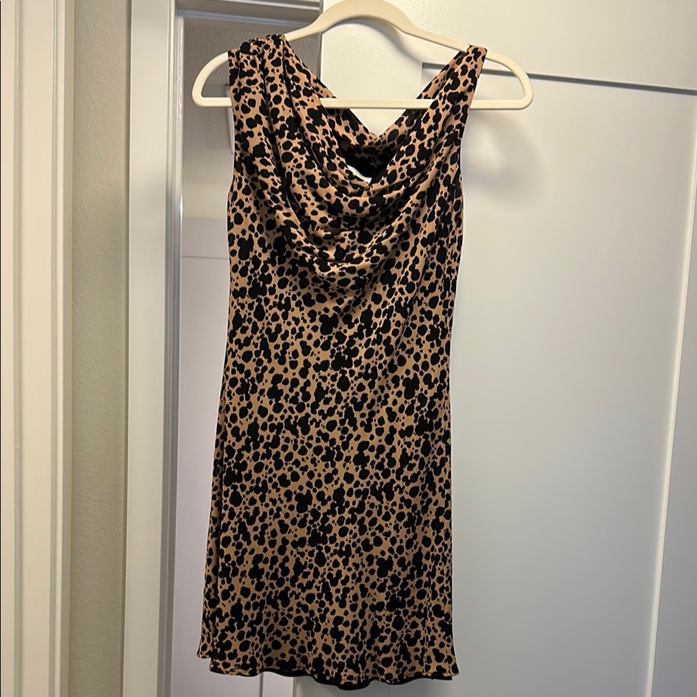 Reformation Brown Tan Sheath Mini Dress